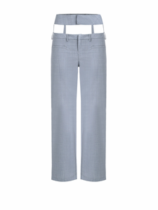 Grey Structured Pants