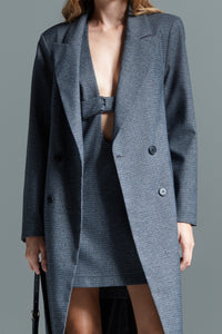 Double-breasted tweed coat - iellele